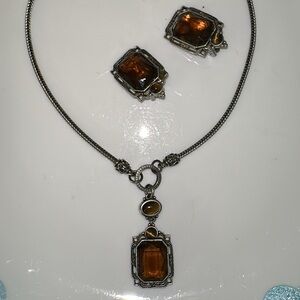 Robert Rose necklace and earring set.